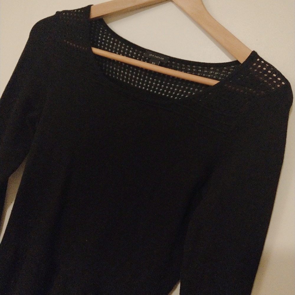 Ann Taylor knit black sweater